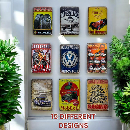 Metal Signs Vintage Retro Wall Decor Bar Pub Car Sign Garage Man Cave Shed Bike