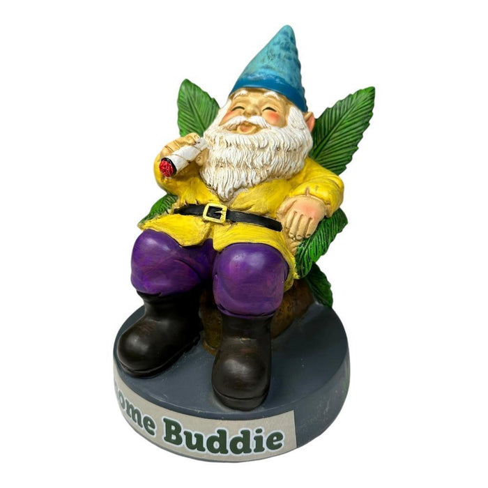 Garden Gnome Smoking Funny Bud Gnome Indoor Statue Outdoor Garden Ornament 19cm