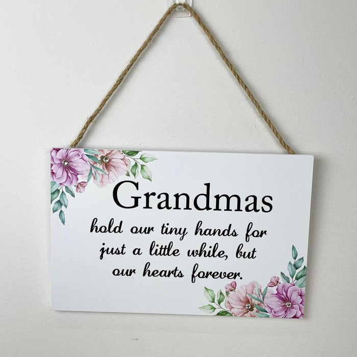 Grandmas Sign Wooden Hanging Wall Decor Grandma Signs Country Sign Mother's Day