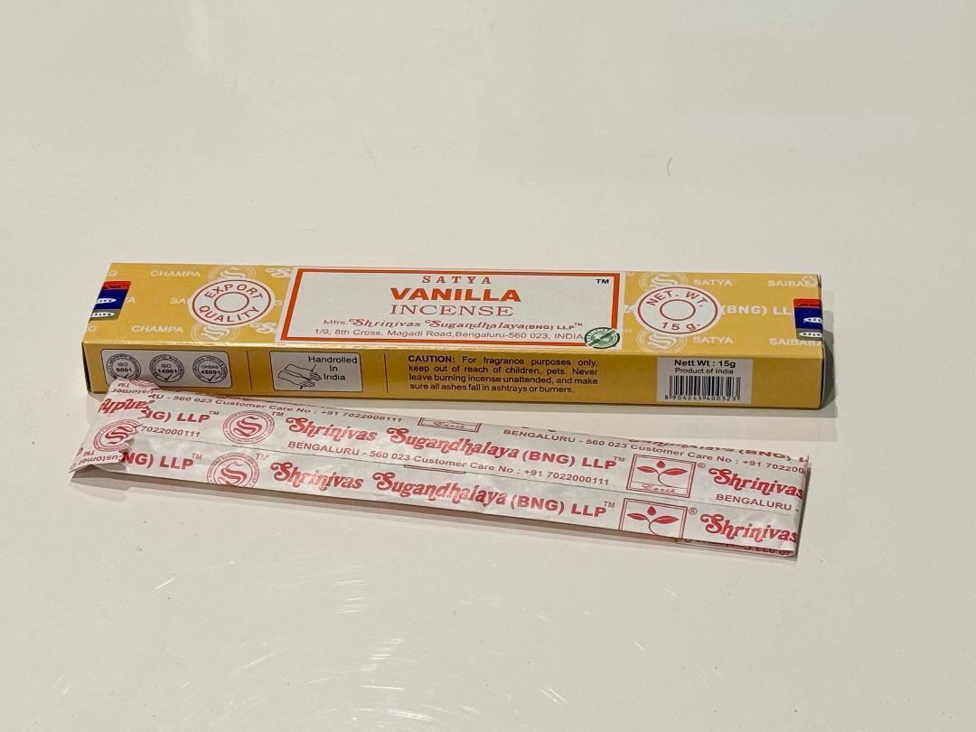 Satya Vanilla Incense Sticks Natural Home Aroma Fragrance Scents Meditation Yoga