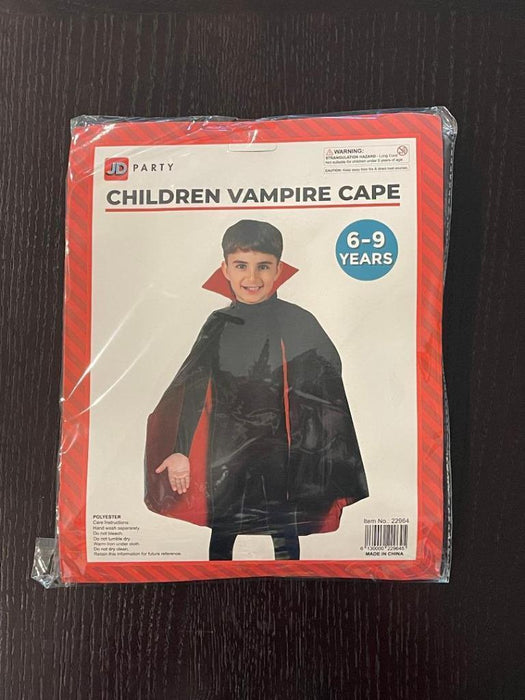 Halloween Vampire Cape Kid Costume Dracula Cloak Black Red Pirate Children