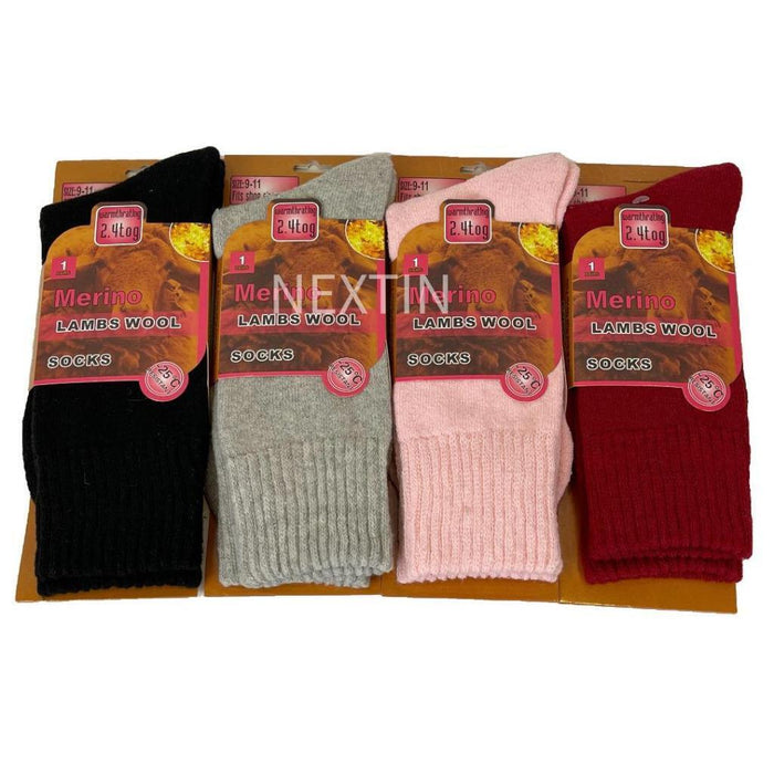 Warm Winter Socks Soft Thermal Sock Lamb Wool Merino Heated Sox for Women s7-10