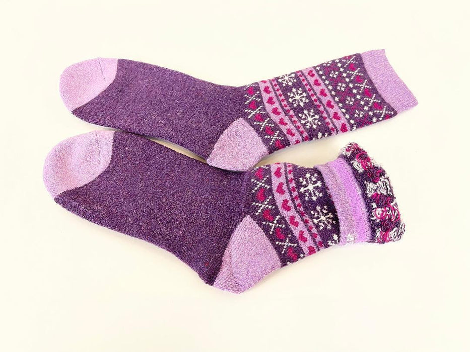 Warm Winter Socks Soft Thermal Sock Lamb Wool Heated Sox for Women s6-10