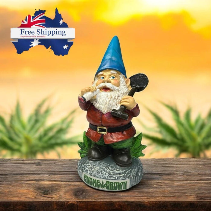 Garden Gnome With Shovel Funny Bud Gnome Smoking Garden Ornament 13cm