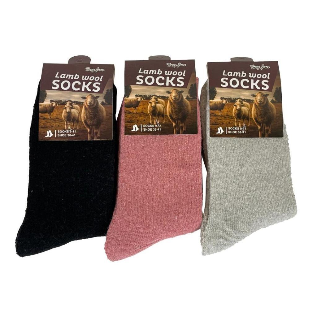 Warm Winter Socks Soft Thermal Sock Lamb Wool Merino Heated Sox for Women s7-10