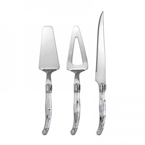 Laguiole Cake Lifter Slicer Server Knife Set French Stainless Steel 3pcs Wedding