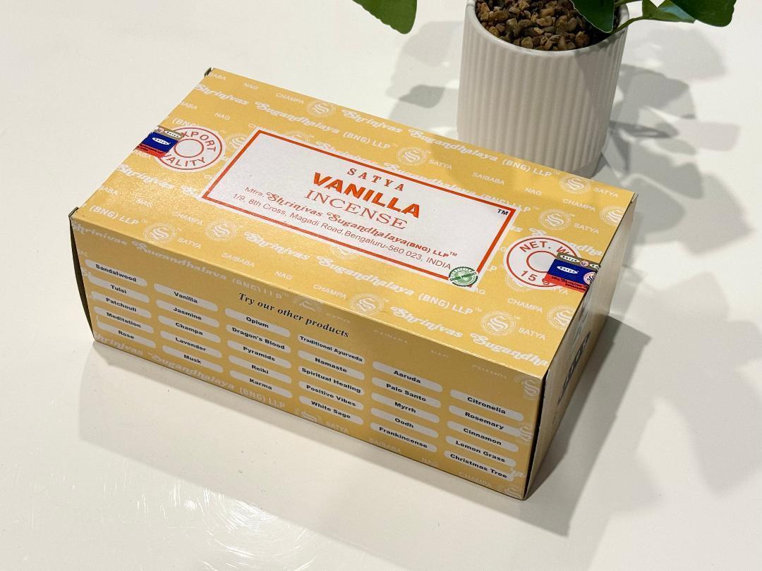 Satya Vanilla Incense Sticks Natural Home Aroma Fragrance Scents Meditation Yoga
