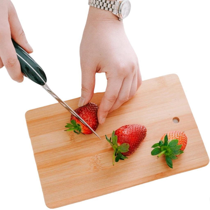 4 Piece Chopping Block Set With Display Serving Cutting Chopping Boards & Knives