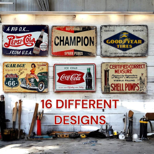 Metal Signs Vintage Retro Wall Decor Bar Pub Car Sign Garage Man Cave Shed Style