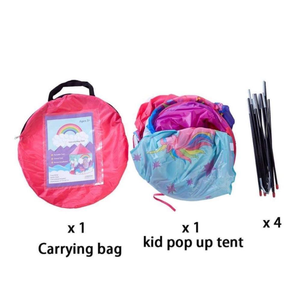 Unicorn Kids Playhouse Play tent Pink Pop Up Castle Princess Indoor Outdoor Girl