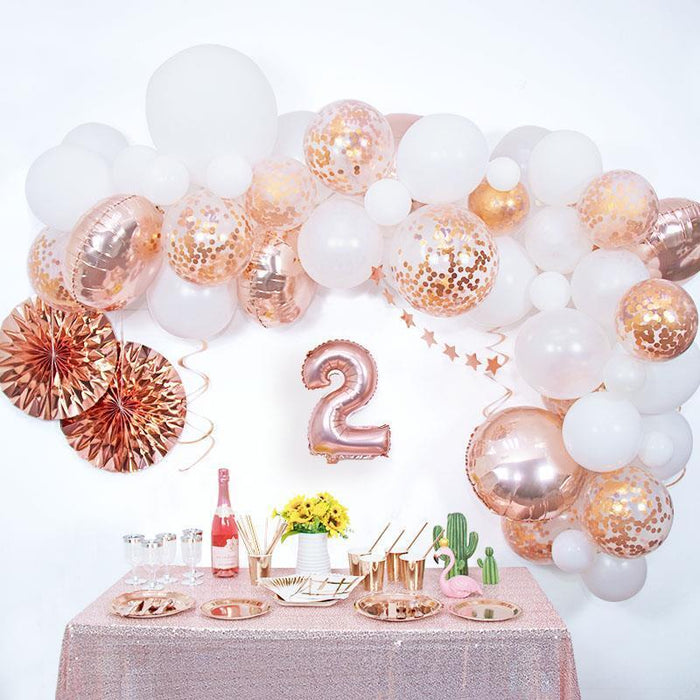 DIY Balloon Arch Garland kit Party Balloons Decoration Set Rose Gold Blue Silver