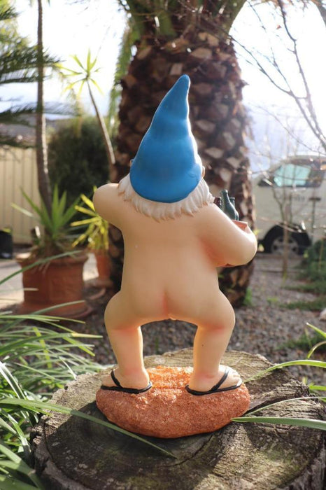 Garden Gnome Naked Nude Gnomes Drinking Beer Naughty Garden Ornament 29cm