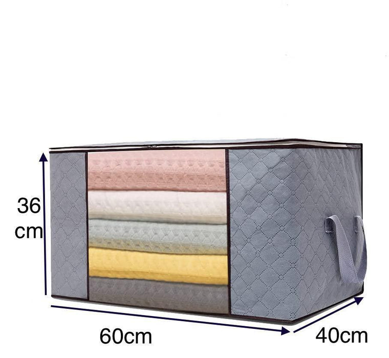 2X Large Clothes Storage Bags Quilt Blanket Storage Bins Closet Organiser