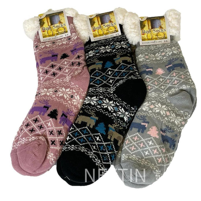 Warm Winter Socks with Fur Women Bed Slipper Sock Soft Thick Fluffy 2 or 3pairs