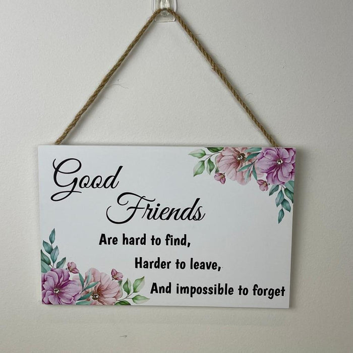 Good Friend Sign Wooden Hanging Wall Decor Good Friends Signs Country Sign Gift