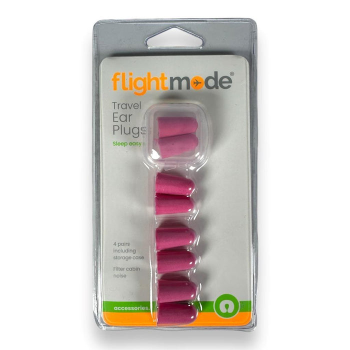 Flight Mode Memory Foam Ear Plugs 4pk Travel Holiday Plane Noise Cancelling Fly