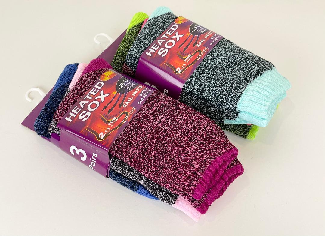 6 pairs Women Warm Thermal Socks Heated Heat Sox Winter Work Thick Soft Ladies