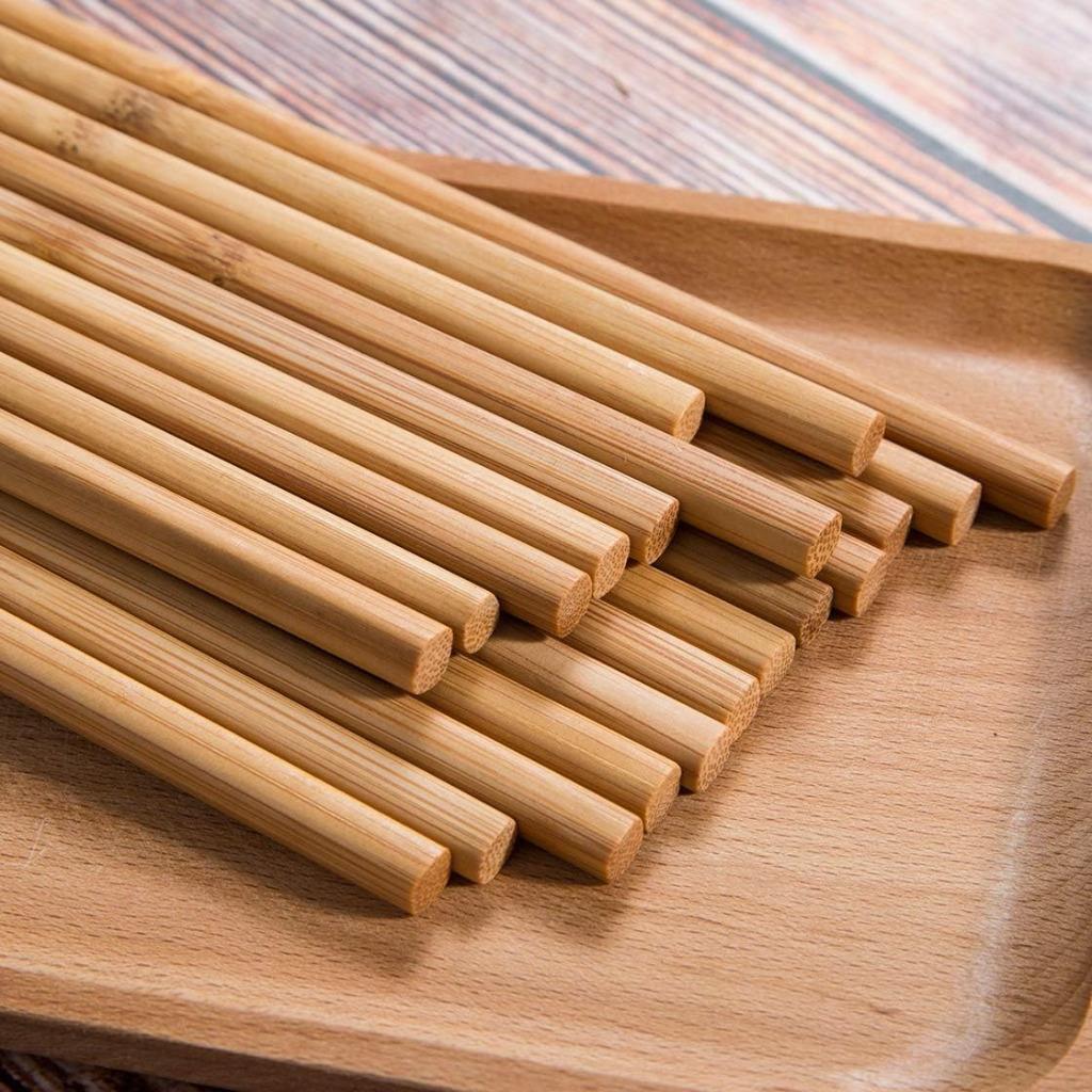 60pairs Bamboo Chopsticks Wooden Wood Asian Chinese Reusable Sushi Food Sticks