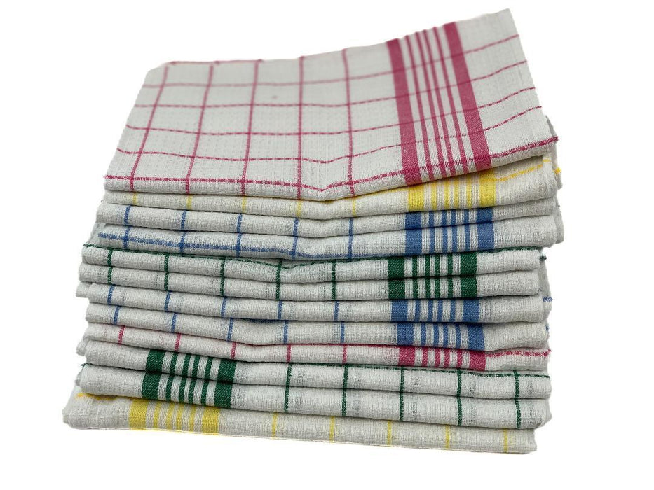 12x Jumbo Size Kitchen Tea Towels Cotton Dish Cloths Bar Towels Cleaning 68x51cm