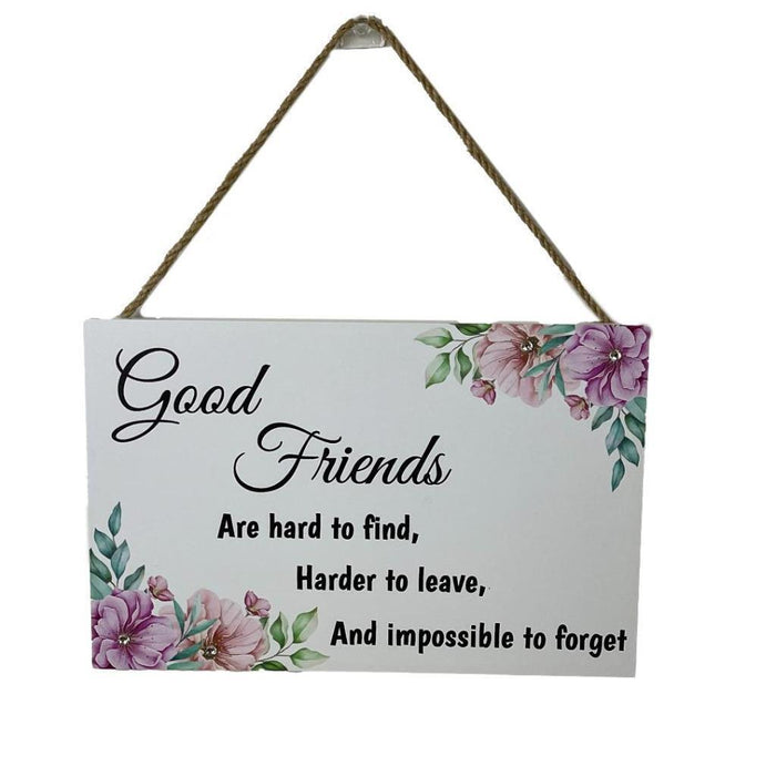 Good Friend Sign Wooden Hanging Wall Decor Good Friends Signs Country Sign Gift