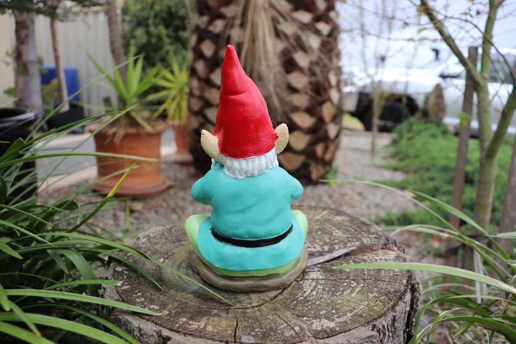 Garden Gnomes Statue Yoga Gnome & Frog Meditation Fairy Garden Décor Figurine