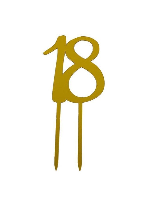 18 Cake Topper Gold 18th Birthday Cake Topper Acrylic Cake Decorations