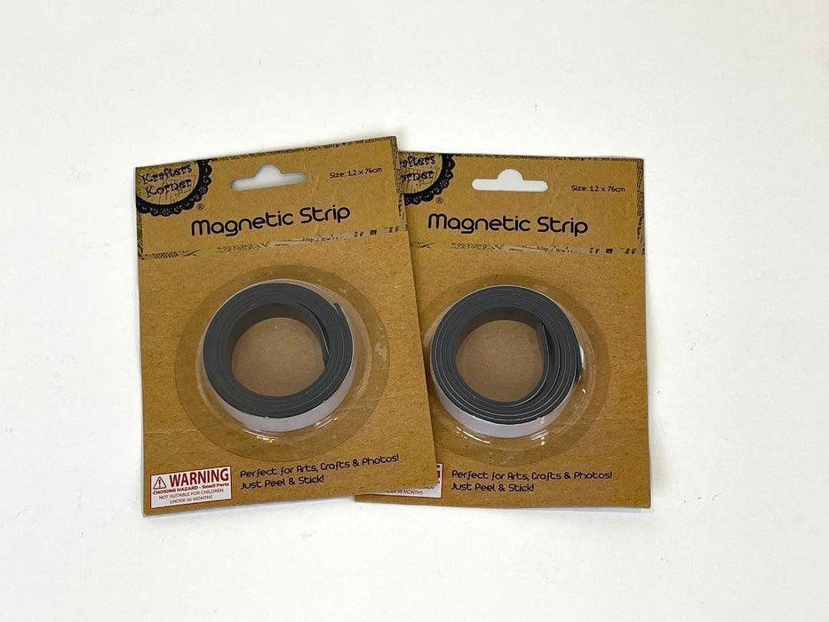 3x Magnetic Strip Magnet Tape Roll Photo Fridge Self Adhesive DIY Craft 76cm