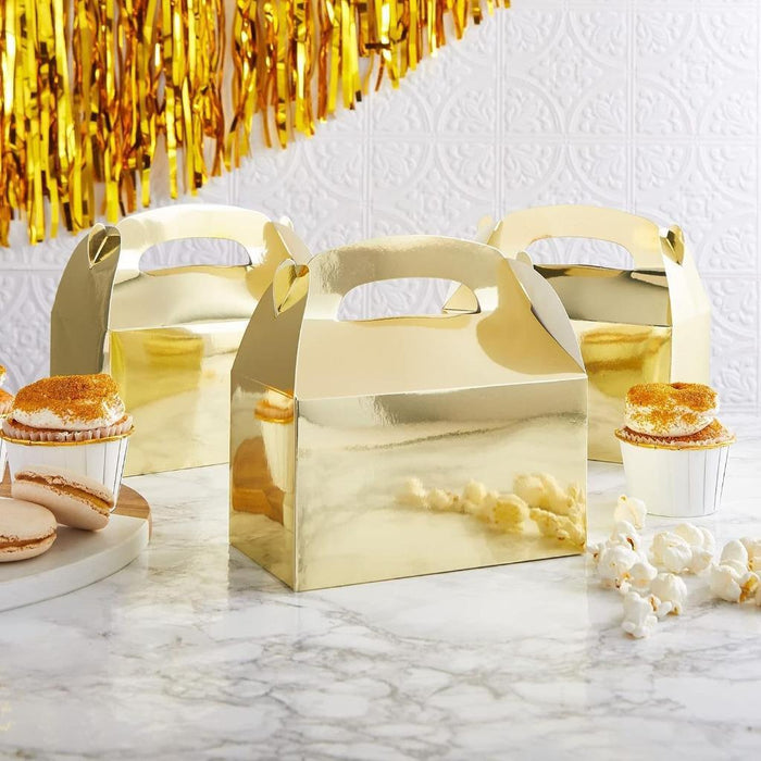 Treat Box Party Favor Desert Boxes Lolly Candy Paper Gift Boxes Bulk Gold 20cm