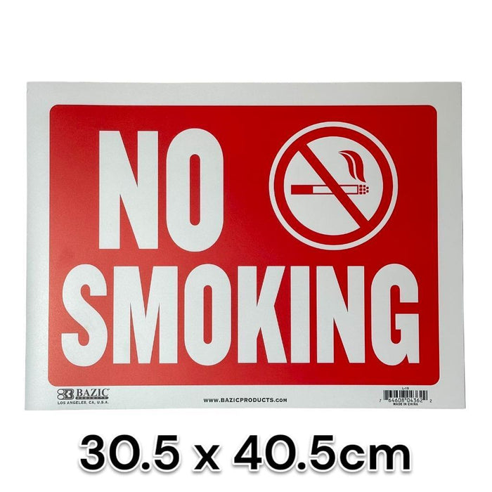 2 x No Smoking Plastic Sign Safety Security Home Shop Warning Signs Large Red