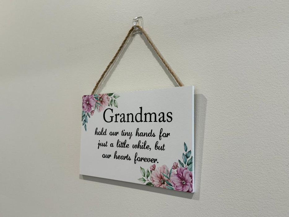 Grandmas Sign Wooden Hanging Wall Decor Grandma Signs Country Sign Mother's Day