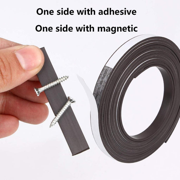 3x Magnetic Strip Magnet Tape Roll Photo Fridge Self Adhesive DIY Craft 76cm