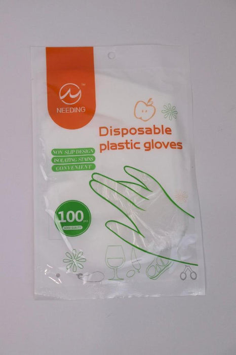 Disposable Plastic Gloves Clear Transparent Glove Catering One Size Bulk