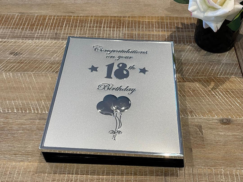 18th Birthday Photo Album hold 76 Photos Albums with gift Box Front Metal Cover