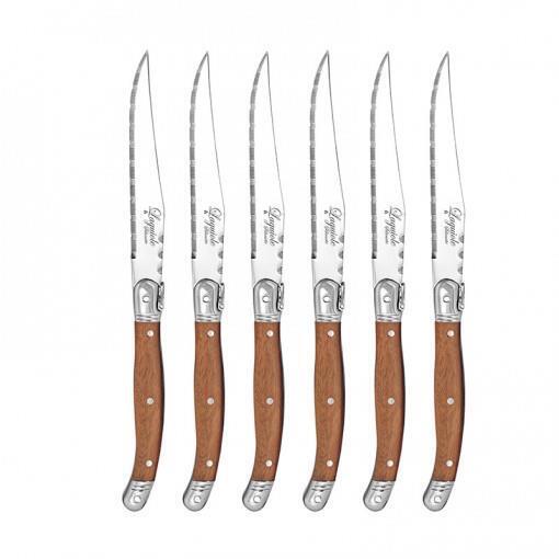 Chateau Laguiole Steak Knife Set Stainless Steel Blade with Knives Block 6pc