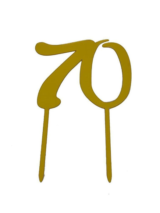 70 Cake Topper Gold 70th Birthday Cake Topper Acrylic Cake Decorations