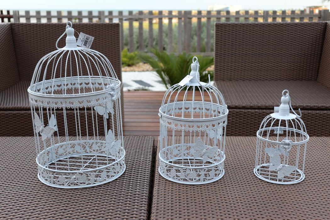 Bird Cage Wedding Metal White Birdcage Butterfly Garden Decor Ornaments