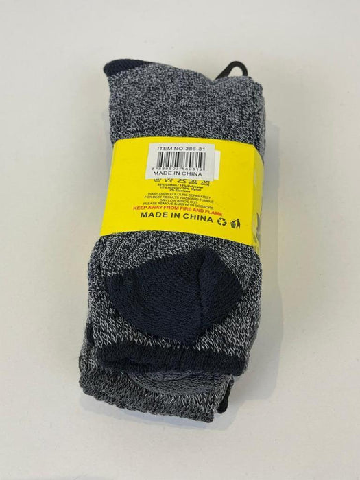 Heavy Duty Work Socks Warm Winter Sock Thermal Crew Sock Men s7-11 Black Grey