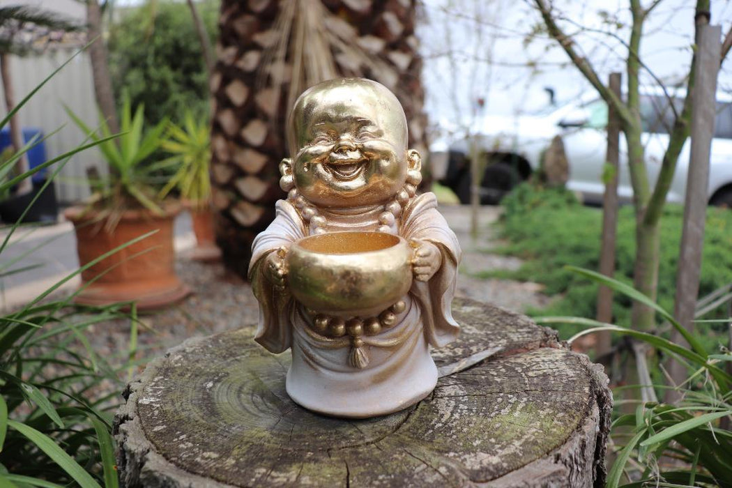 Laughing Buddha Statue Happy Money Lucky Fengshui Home Decor Figurine Set of 2