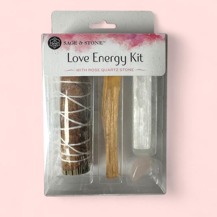 Sage & Stone Cleansing Kit: Love Energy, Chakra Healing, & Smudging Essentials!