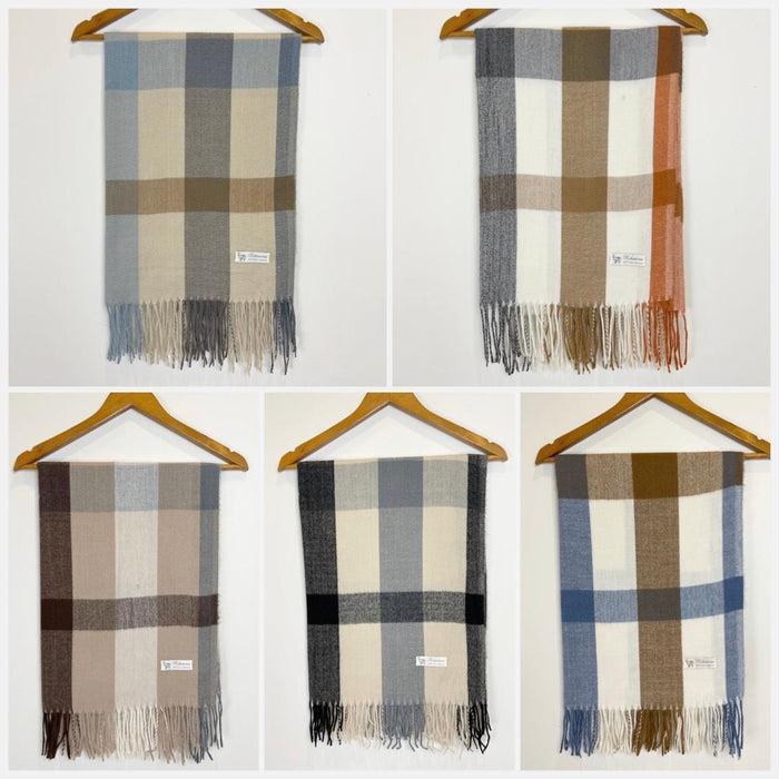 Large Winter Scarf Soft Unisex Scarves Shawl Wrap Tartan Plaid Blanket Check