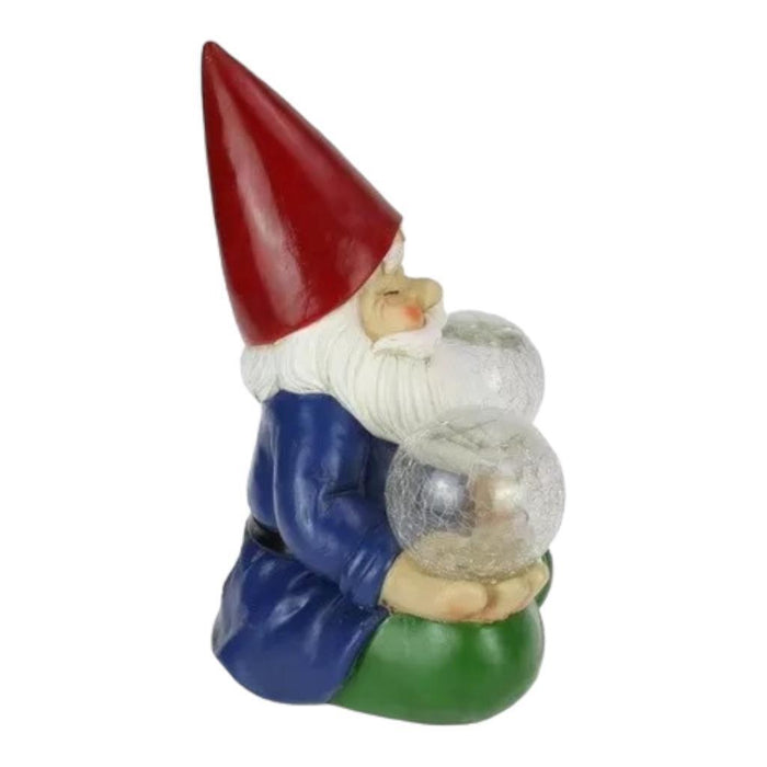 30cm Solar Powered Garden Gnome Gnomes Meditating Lights Gnome Garden Ornament