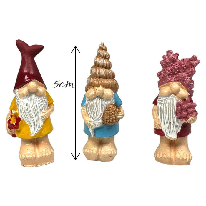 Miniature Garden Gnomes and Mushrooms Figurine Fairy Garden Accessories 7pcs