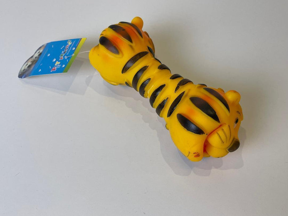 Squeaky Tiger Dog Toys Latex Squeaker Sound Honking Funny Pet Toy Pack of 2