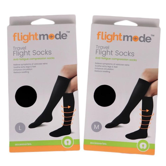 Travel Flight Socks Compression Sock Support Stocking reduce Swelling 2 Pairs