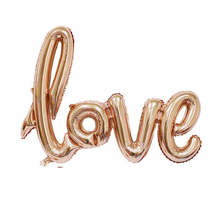 Love Foil Balloons Rose Gold Bridal Shower Decorations Balloon Wedding Valentine