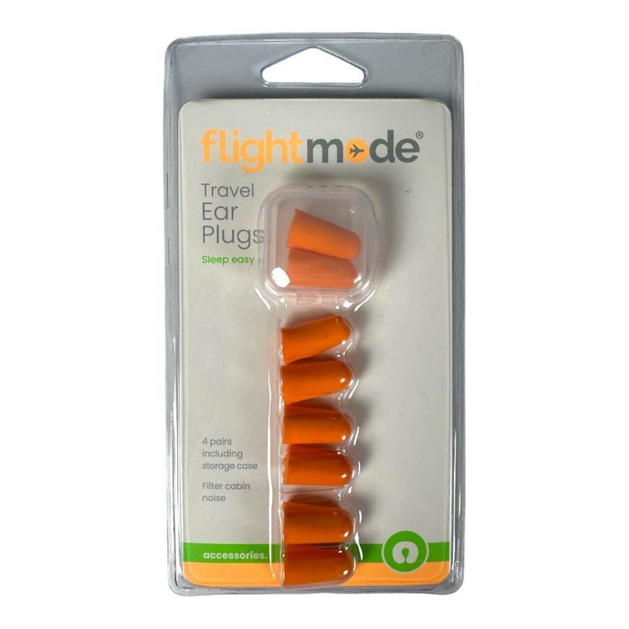 Flight Mode Memory Foam Ear Plugs 4pk Travel Holiday Plane Noise Cancelling Fly