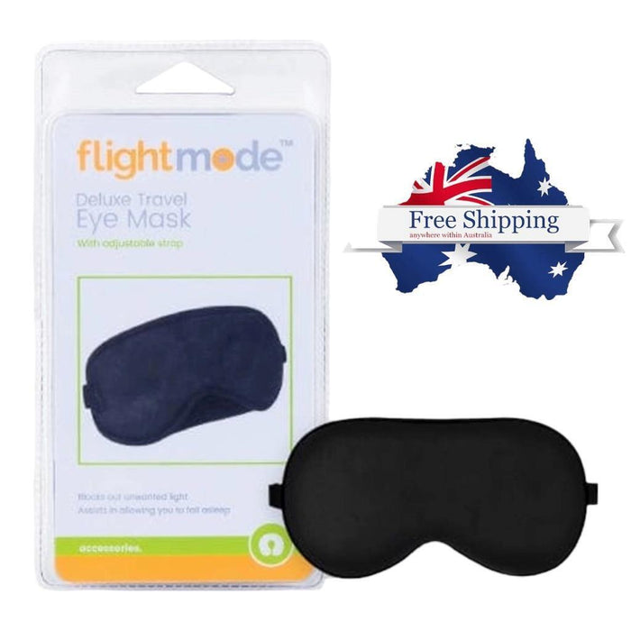 Flight Mode Travel Eye Mask Holiday Adjustable Strap Soft Blackout Aeroplane