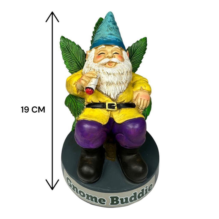 Garden Gnome Smoking Funny Bud Gnome Indoor Statue Outdoor Garden Ornament 19cm