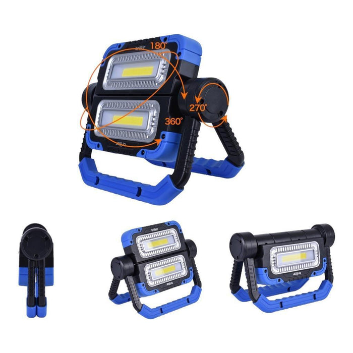 Brillar LED Work Light With Stand Battery Operated Lamp 600 Lumens Flood COB