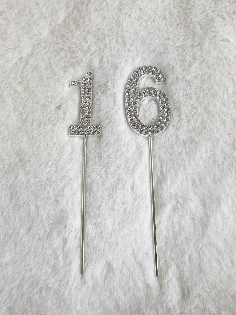 16th Birthday Cake Topper 16 Year Cake Topper Cake Decorations Diamonte